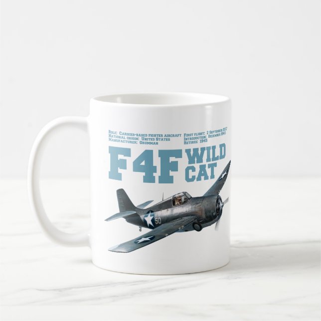 Mug F4F Wildcat | WW2 Plane (Gauche)