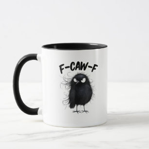 Mug F-Caw-F Corbeau Drôle Corbeau Amateurs d'oiseaux S