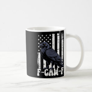 Mug F Caw F Corbeau Noir Oiseau Noir Rétro Drapeau Usa