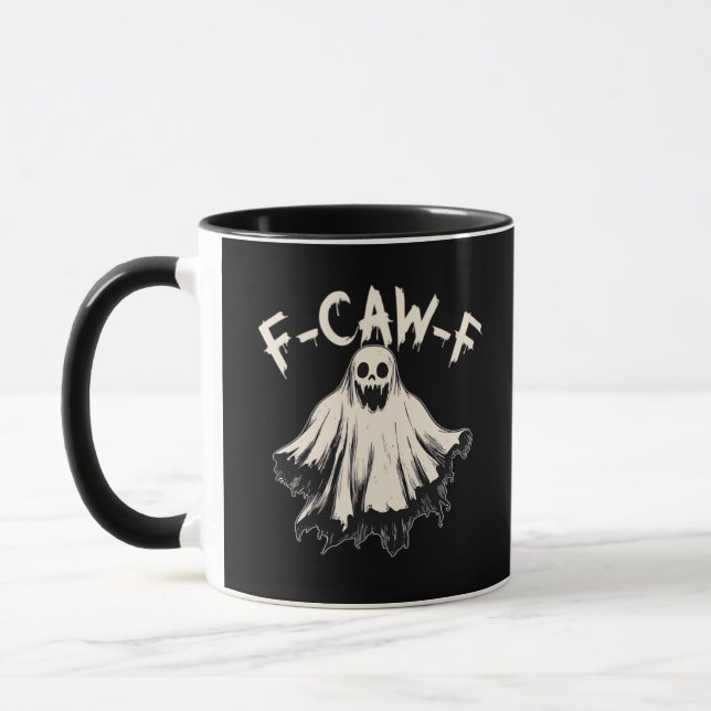 Mug F Caw F Corbeau Rétro Style Classique (Gauche)