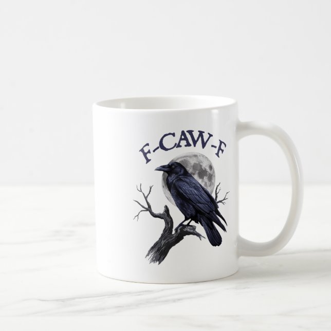 Mug F-caw-f Funny Black Bird Black Crow (Droite)