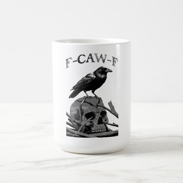 Mug F-Caw-F Funny Black Crow Bird (Centre)