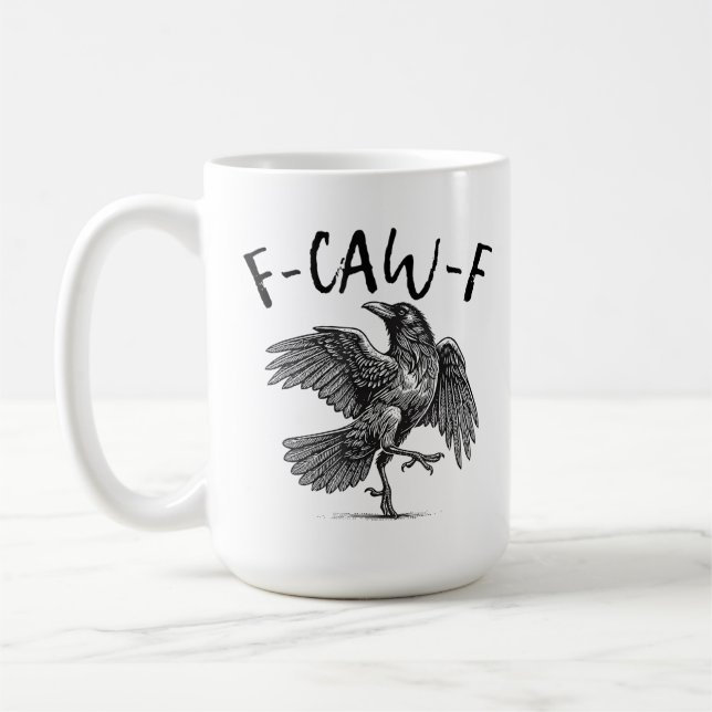 Mug  F-Caw-F Funny Black Crow F-Caw-F Funny Black Bird (Gauche)