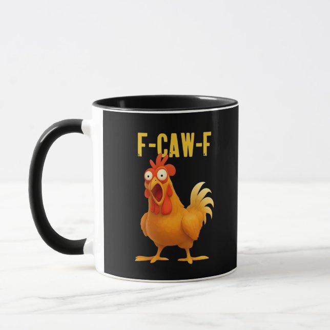 Mug F Caw F Mème de poulet drôle Style moderne tendanc (Gauche)
