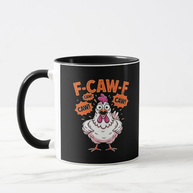 Mug F-Caw-F Poulet Classique Cool Unique (Gauche)