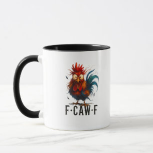Mug F-Caw-F Poulet Coq Mème Drôle
