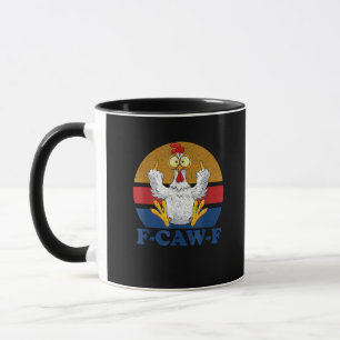 Mug F-Caw-F Poulet Drôle qui Fait un Doigt d'Honneur V