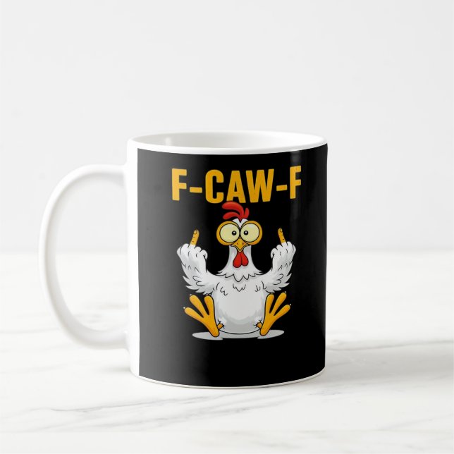 Mug F-Caw-F-Poulet essentiel drôle tendance (Gauche)