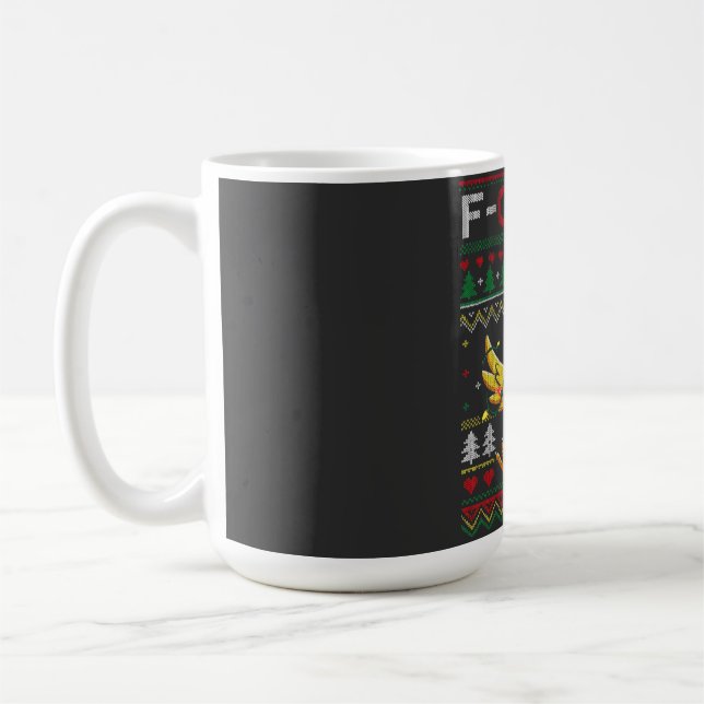 Mug F-CAW-F Poulet qui hurle Noël laid (Gauche)