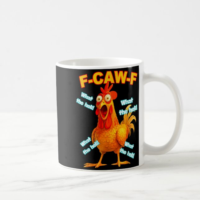 Mug F-caw-f Quel est le poulet hélicoptère drôle mème  (Droite)