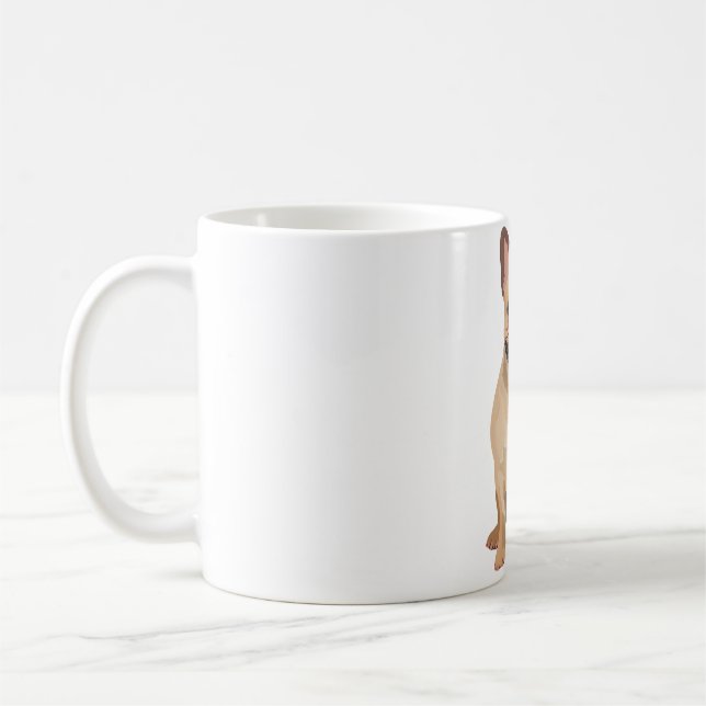 Mug F est pour Frenchie Dog (Gauche)