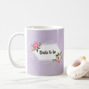 Mug F future mariée à l'aquarelle floral shower classi