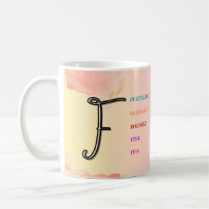 Mug "F" initial (11oz)