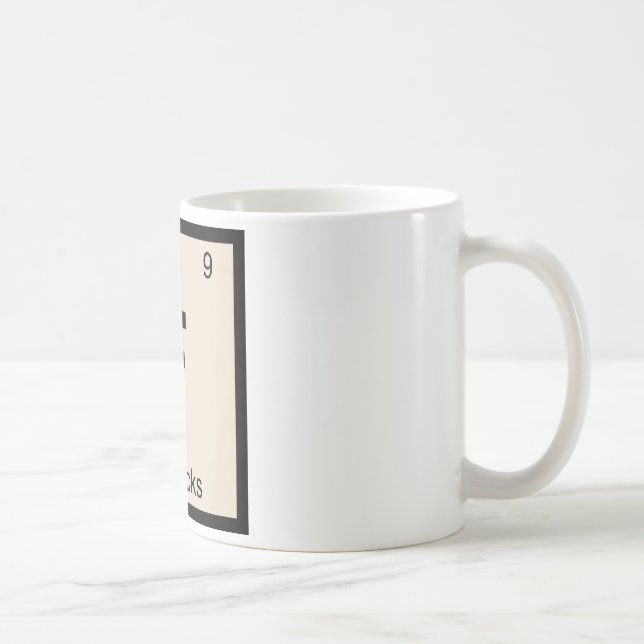 Mug F - Symbole de Tableau périodique de chimie de (Droite)