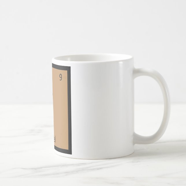 Mug F - Symbole de Tableau périodique de chimie de (Droite)