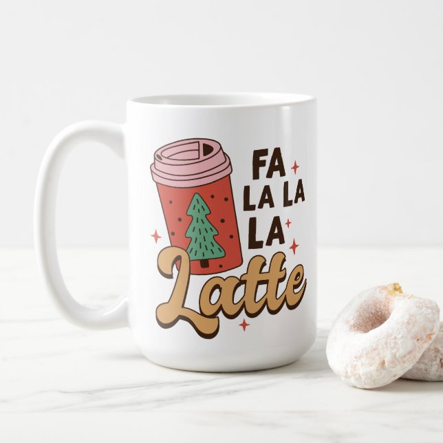 Mug Fa de Noël de l'amoureux du café La La Latte (Avec donut)