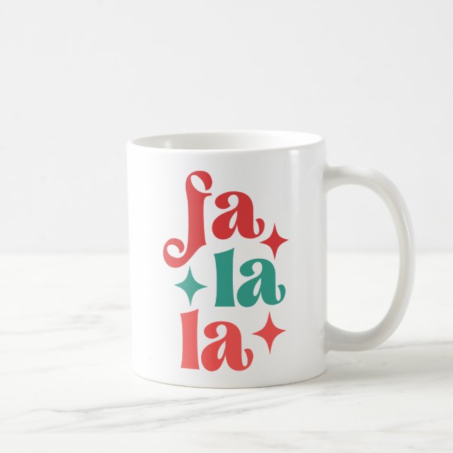 Mug Fa La La - Festive vacances Typographie Design (Droite)