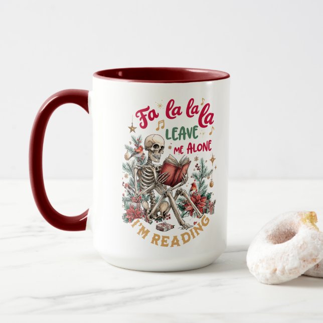 Mug Fa La La La Laissez-Moi Tranquille, Je Lis  (Avec donut)