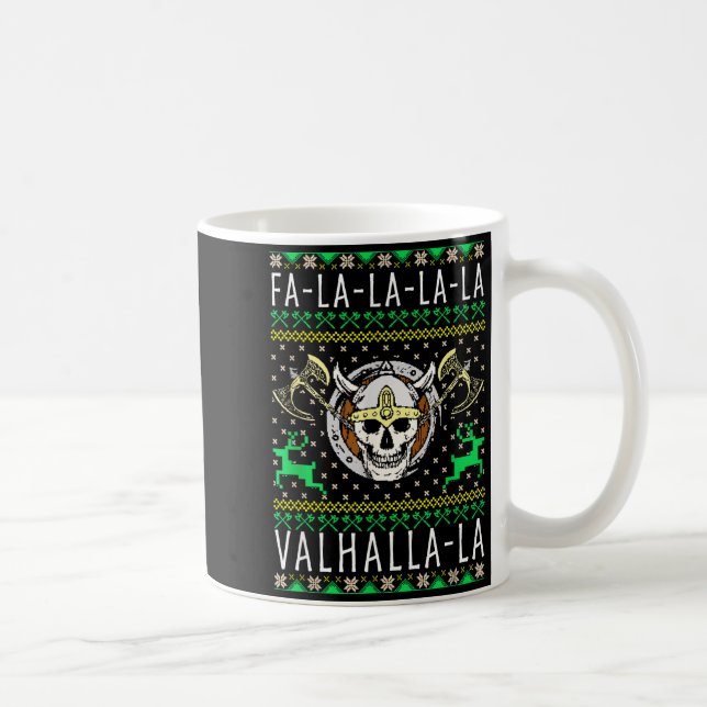Mug Fa-la-la-la Valhalla-la Dieu Viking Noël laid  (Droite)