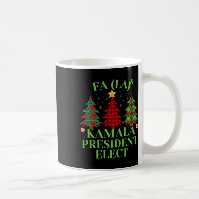 Mug Fa La La Plaid Noël Kamala Président élu Ho (Droite)