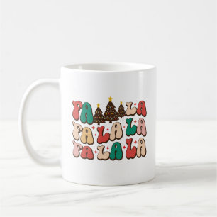 Mug Fa la la Retro Vacances de Noël Super