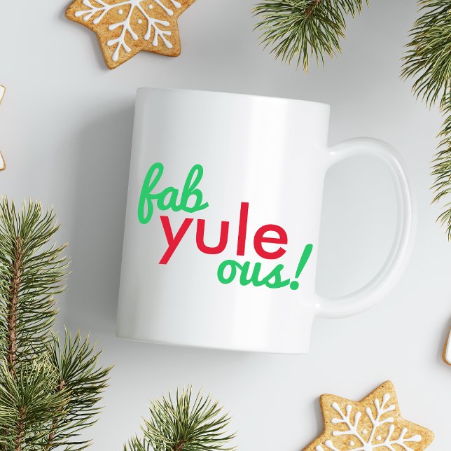 Mug Fab Yule Ous | Fabuleux Noël élégant Fun Fab (Créateur téléchargé)