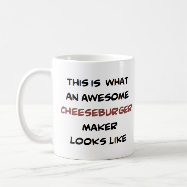 Mug fabricant de cheeseburger, génial (Gauche)