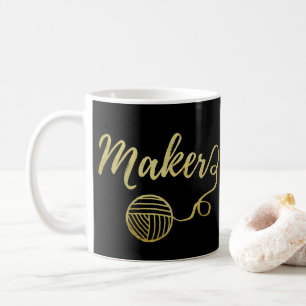 Mug Fabricant ・ Fer et artisanat Typographie Faux Gold