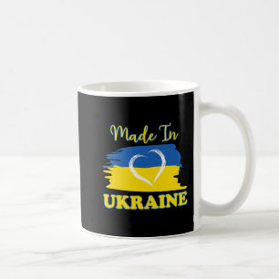 Mug Fabriqué En Ukraine Le Coeur Du Drapeau Ukrainien