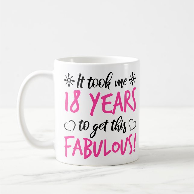 Mug Fabuleux 18e anniversaire (Gauche)
