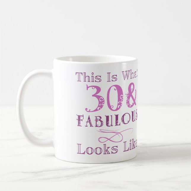 Mug Fabuleux 30e anniversaire pour elle (Gauche)