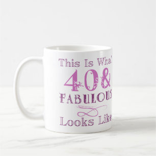 Mug Fabuleux 40e anniversaire pour elle