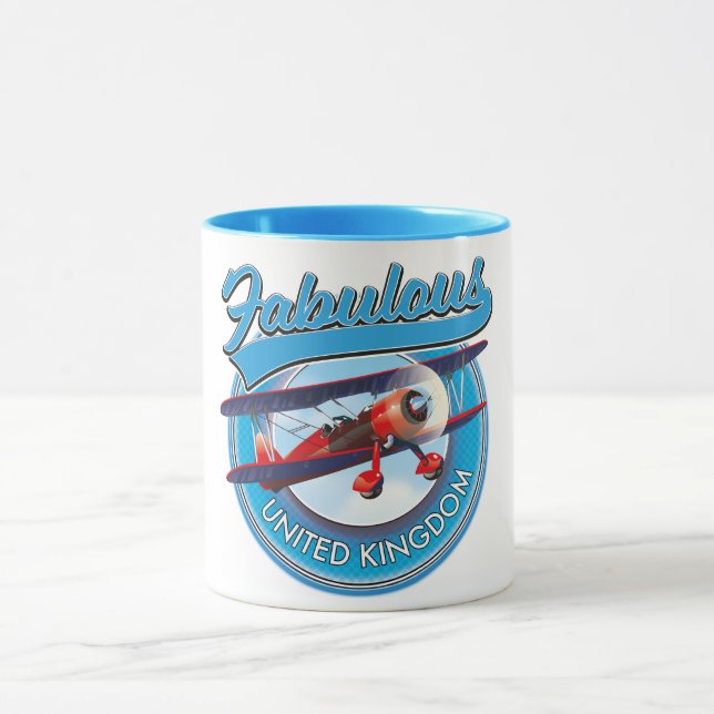 Mug Fabuleux patch de voyage au Royaume-Uni. (Centre)