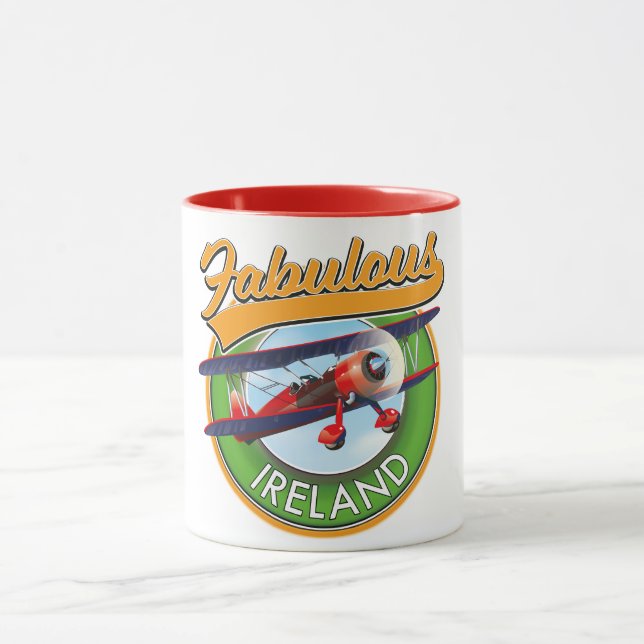 Mug fabuleux patch de voyage en Irlande. (Centre)
