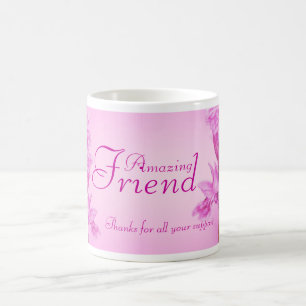 Mug "Fabulous Friend" orchidée violette merci muet