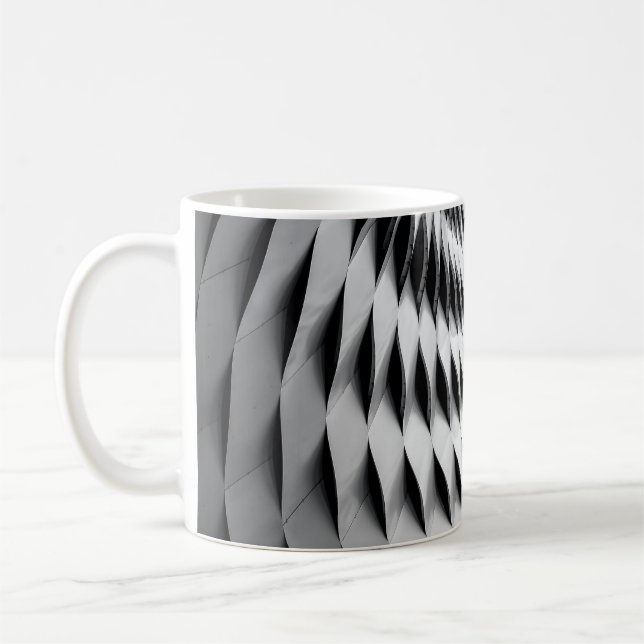 Mug Façade incurvée recouverte de lattes blancs (Gauche)