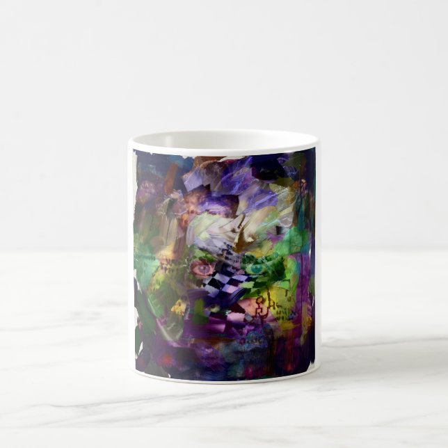 Mug Face Abstraite avec symboles (Centre)