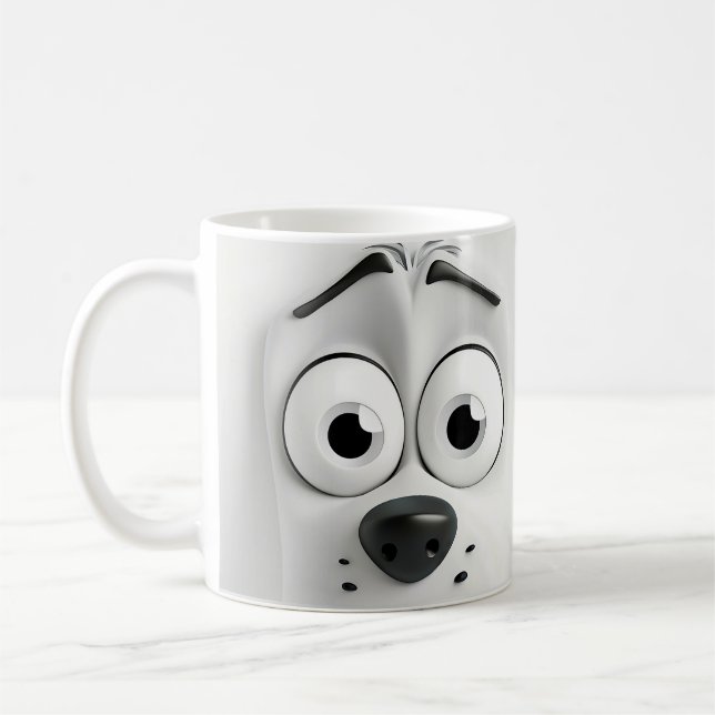 Mug Face de chien Sarcastique 3D (Gauche)