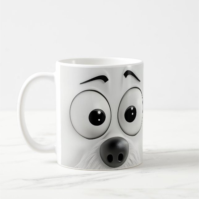 Mug Face de chien Sarcastique 3D (Gauche)