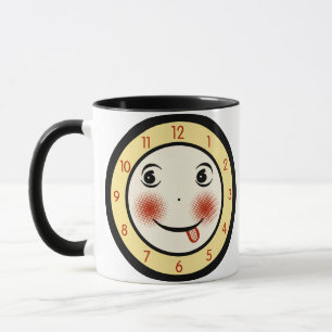 Mug Face de l'horloge rétro
