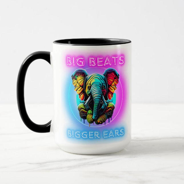 Mug Face d'éléphant coloré (Gauche)