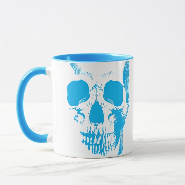 Mug Face du crâne bleu (Gauche)