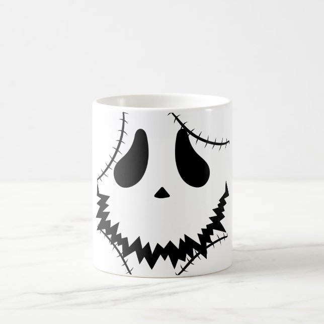 Mug Face simple de citrouille jack-o-lanterne Hallowee (Centre)