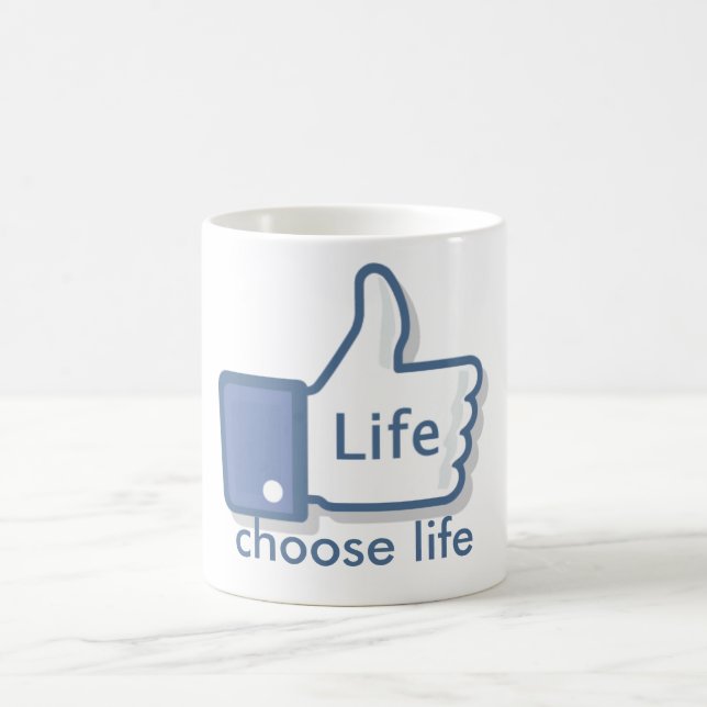 Mug Facebook aiment des Pouces- de la vie (Centre)