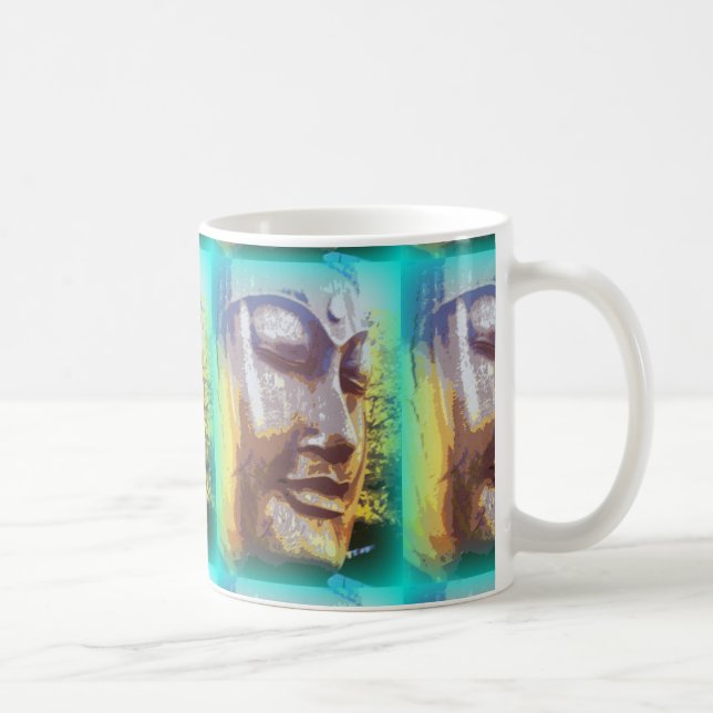 Mug faces de bouddha vert (Droite)