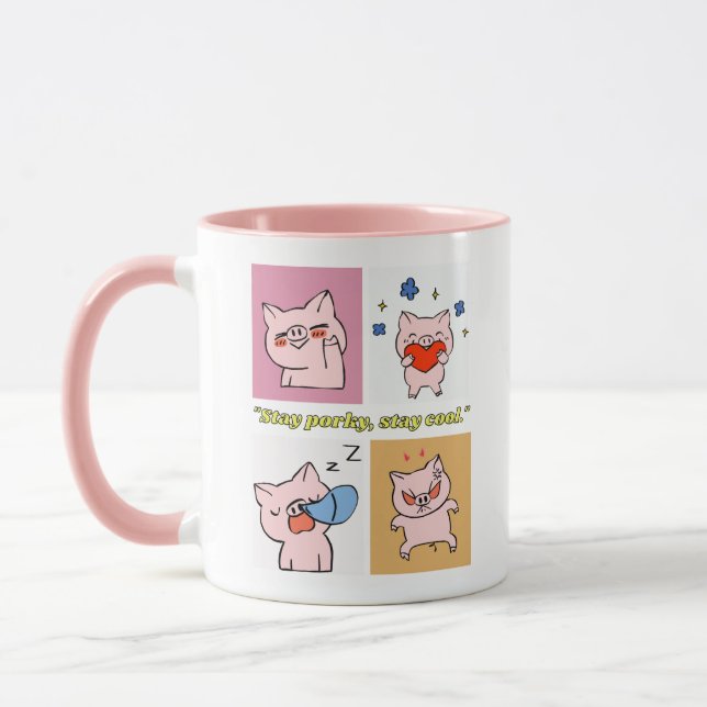 Mug faces de devis de porc (Gauche)