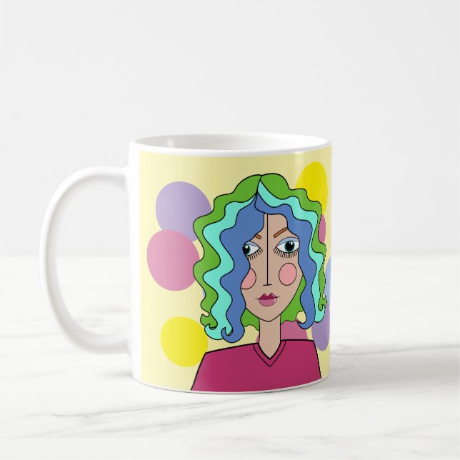 Mug faciale stylisé Abstrait (Gauche)