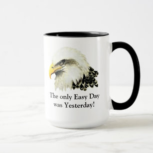 Mug Facile Jour ! Citation USA Military Bald Eagle