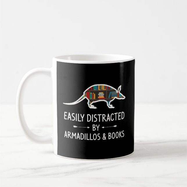 Mug Facilement Distrait Par Armadillos Livres Lover Do (Gauche)