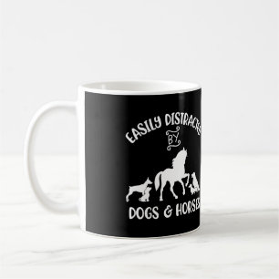 Mug Facilement Distrait Par Chiens Et Chevaux Femmes C